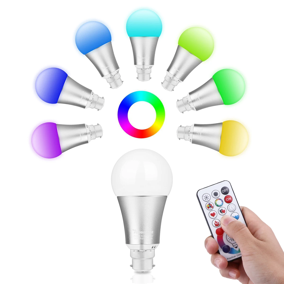 B22 Светодиодный лампы 10 Вт RGB светодиодный Магия Цвет изменение атмосфера ночник
