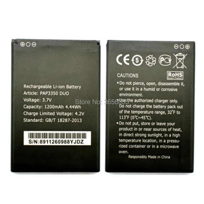 Tyrca для Prestigio MultiPhone PAP3350 DUO PAP 3350 Новинка 1200 мАч сменные батареи в наличии код