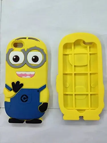 Lovely 3d Cartoon Despicable Me 2 Soft Rubber Silicone Gel Case Cover for Iphone 6 --4.7 Inch (Two Eyes light blue) |
