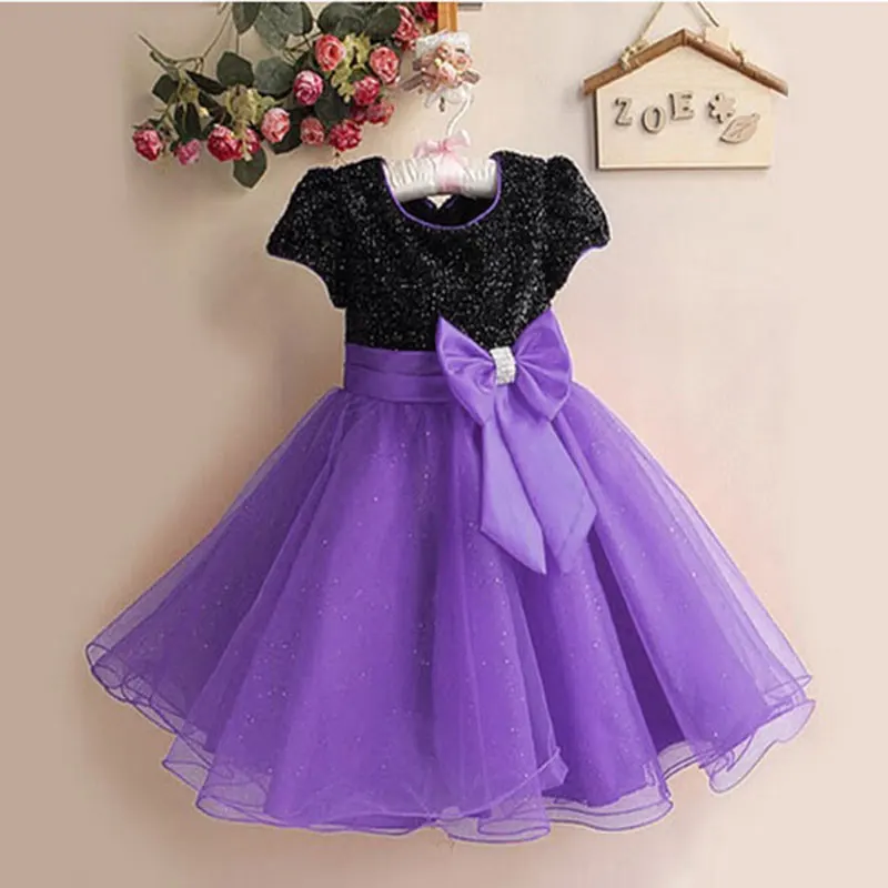 miqiaikids 2021 New Style Summer Girl Drees Party With Bow Dress Children Princess Kids 2 4 6 8 Years 1272 | Детская одежда и