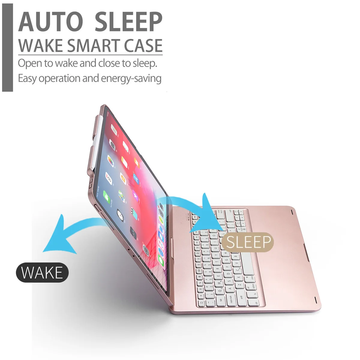 Чехол для iPad Pro 12,9 дюйма, 7 цветов, с подсветкой, Bluetooth, клавиатура, вращение на 360 градусов, откидная подставка, чехол для смартфона, ноутбука, планшета