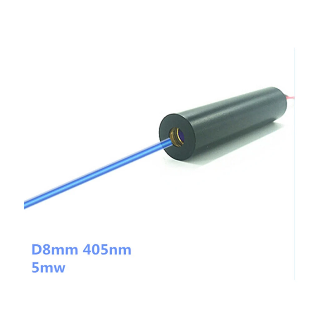 Точечный лазерный модуль 8mm405nm10mw сине фиолетовый УФ отверждаемый лазер|Эффект
