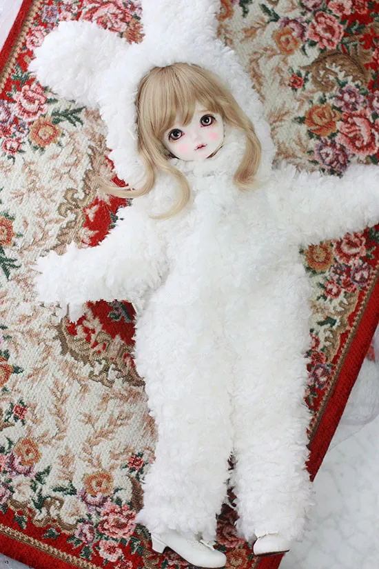 1/6 кукла ночная рубашка белый кролик плюшевый костюм для 1/6 BJD YOSD MSD кукла аксессуары животное кукла одежда