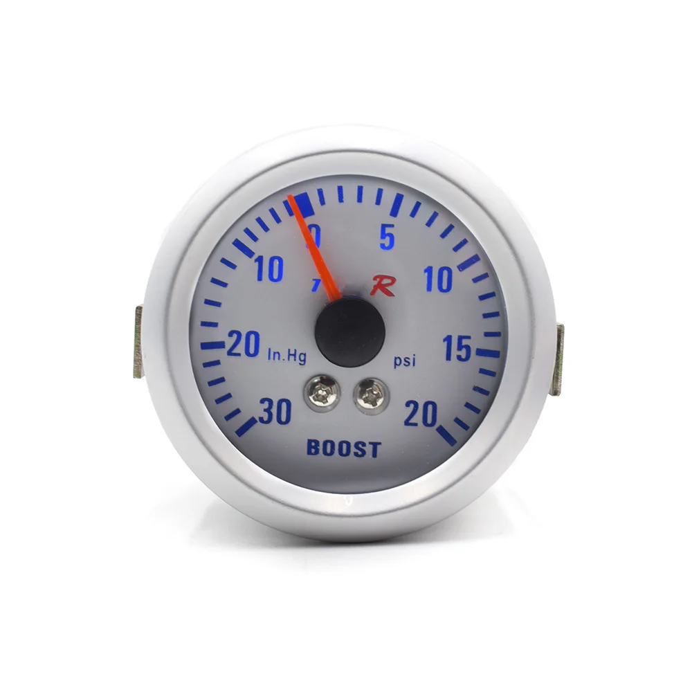 Новый универсальный 2 &quot52 мм белый В виде ракушки torbo Boost Манометр 0 ~ 30in. HG 20