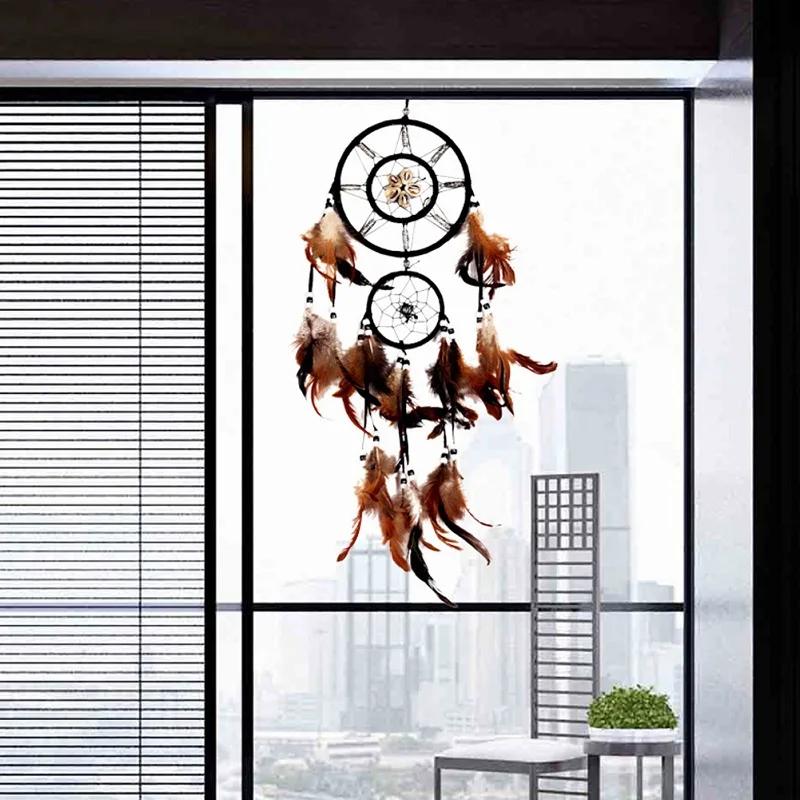 Новый ручной работы Ловец снов с перьями настенный Декор Украшение