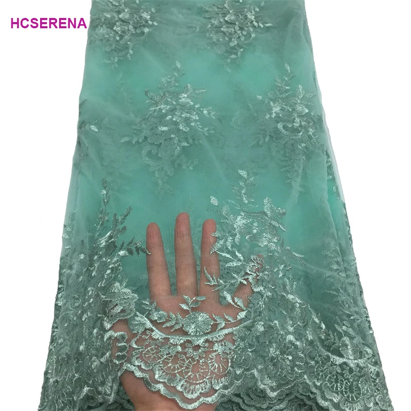 Promotion ! 5 yards/lot green african net lace fabric nigerian 2019 high quality for wedding dress | Дом и сад