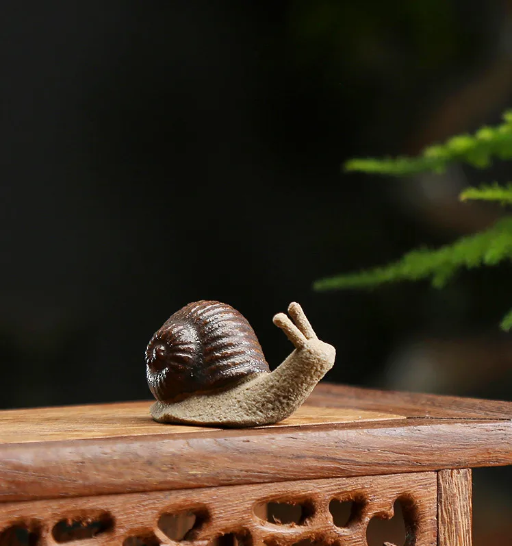 Garden Animals Ceramic Snail Bonsai Micro Landscape Garden Decoration Outdoor Potted Landscaping Decoration Garden Ornaments
