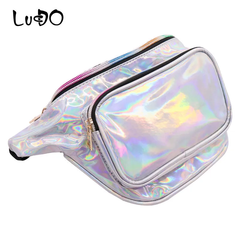 LUCDO Женская Лазерная Удобная поясная сумка кожаная мужская водонепроницаемая