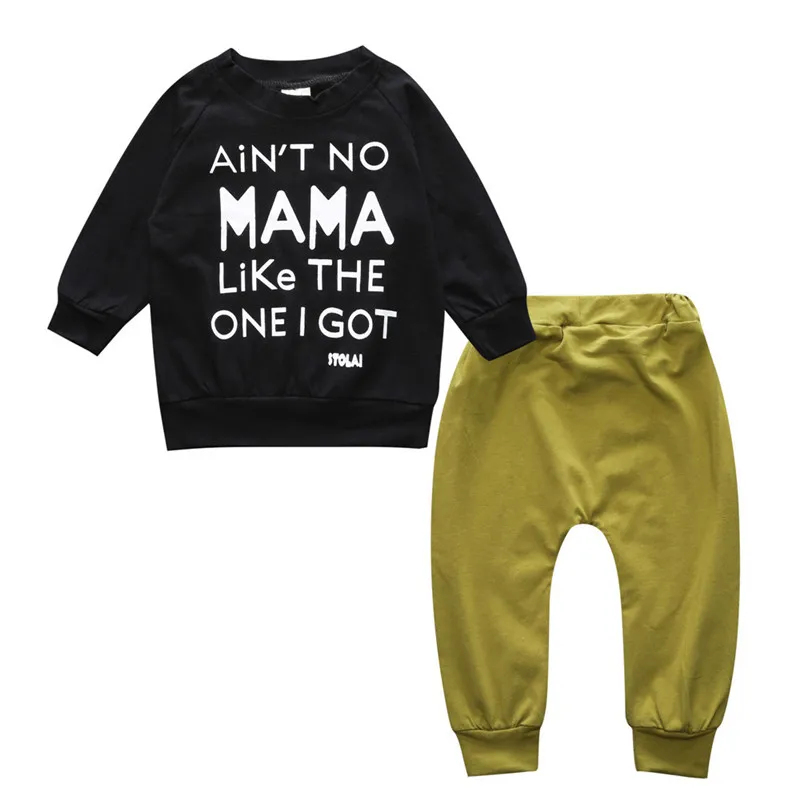 2018 New Spring Autumn 2pcs Baby Boy Clothes Long Sleeve Cotton T-shirt and Trousers Set Infant Toddler Clothing Kids Outfits |