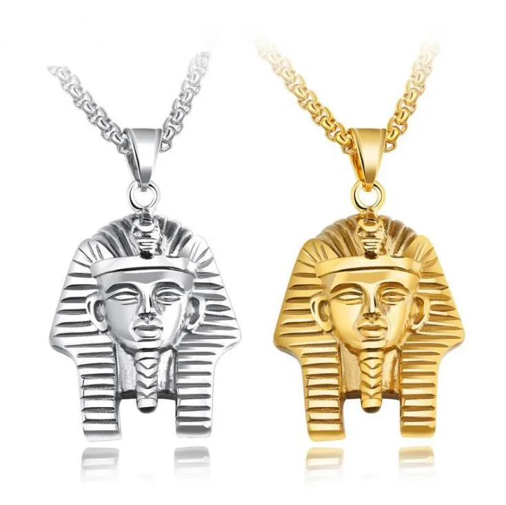 Популярные египетского фараона Титан Сталь властная Для Мужчин's Цепочки и