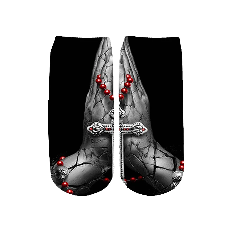 PLstar Cosmos забавные готические носки с принтом черепа летние модные 3D хлопковые