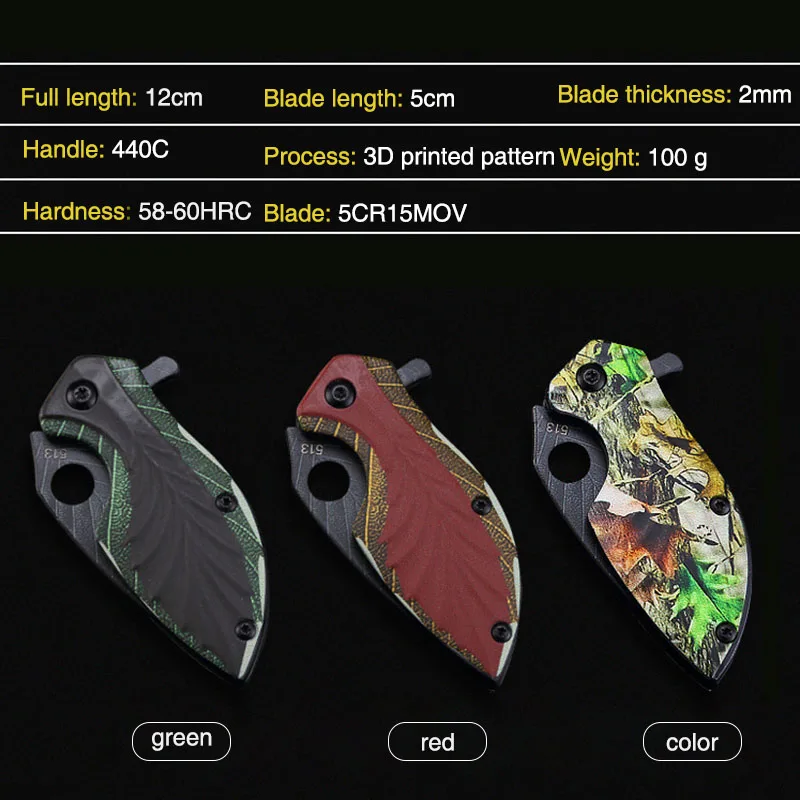 Karambit Походный нож для выживания с нержавеющей ручкой, Многофункциональный Открытый тактический Спасательный Инструмент, складной карманный нож для охоты