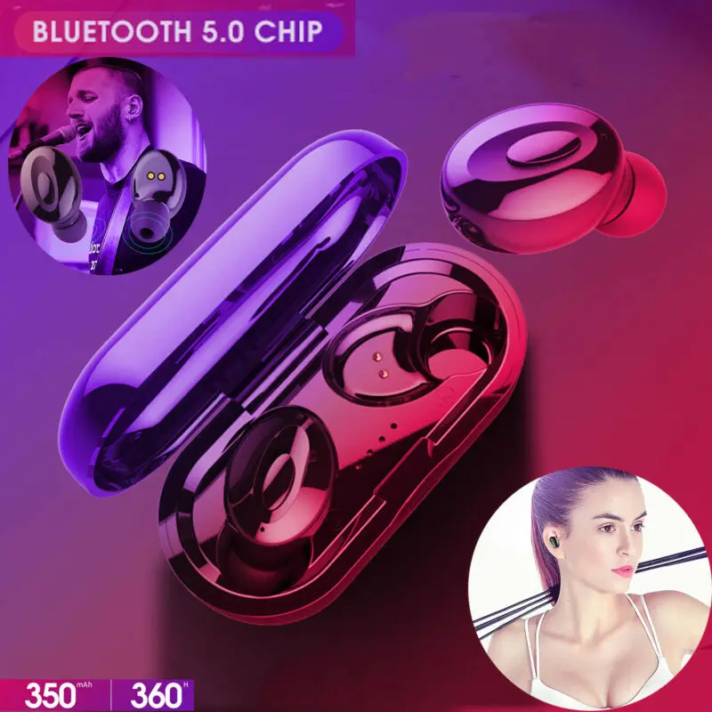Bluetooth 5 0 гарнитура беспроводные наушники вкладыши стерео вкладыши|Наушники и