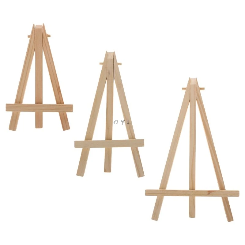 

Natural Wood Mini Easel Frame Tripod Display Meeting Wedding Table Number Name Card Stand Display Holder Children Painting Craft