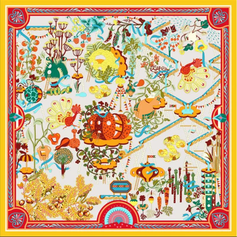 100% шелковый саржевый шарф квадратная шаль бесконечности женские шарфы с