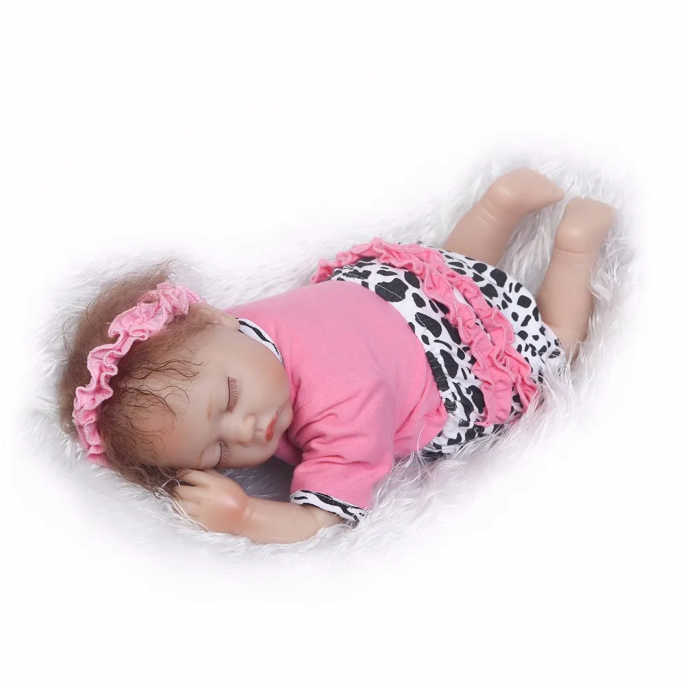 NPK55cm cotton body lifelike Newborn sleeping Girls Brinquedos Birthday Gift Vinyl Princess Dolls silicone reborn baby dolls | Игрушки и