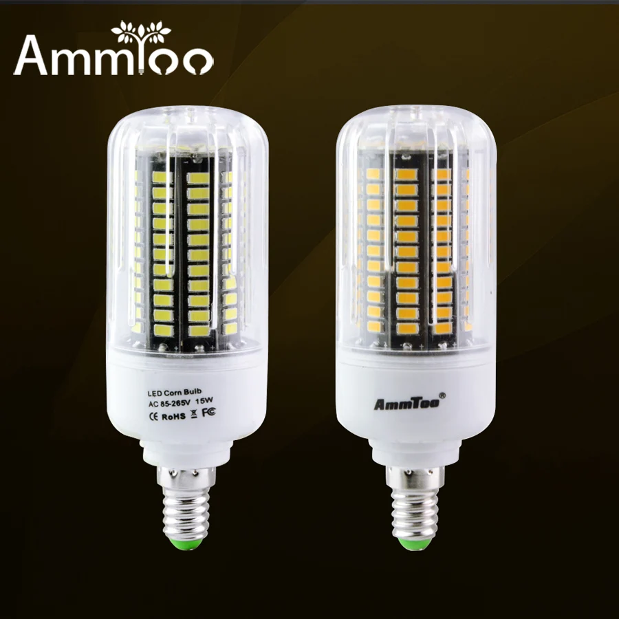 AmmToo SMD 5736 Светодиодная лампа для кукурузы ярче 5730 5733 85 265 В E14 40 56 72 100 120 130 140
