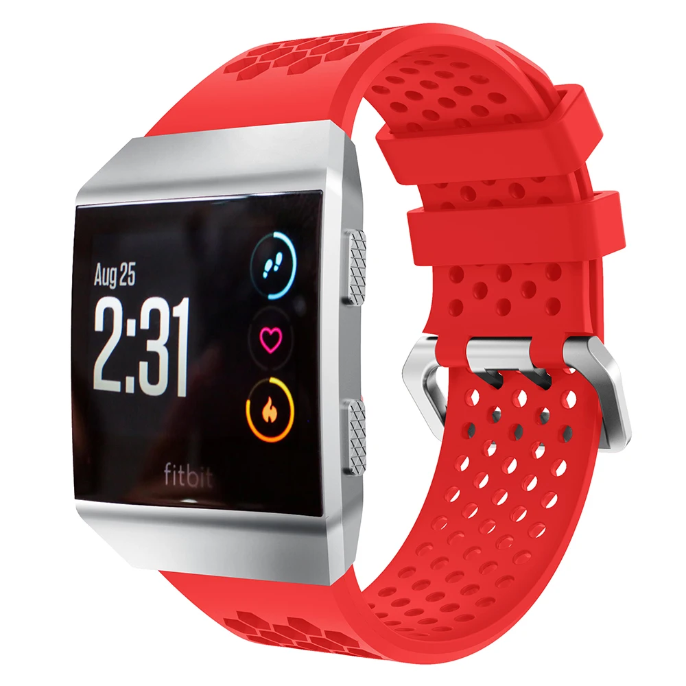 Мягкий силиконовый ремешок для спортивных часов для Fitbit ionic Замена перфорация воздухопроницаемость умный Браслет ремешки на запястье