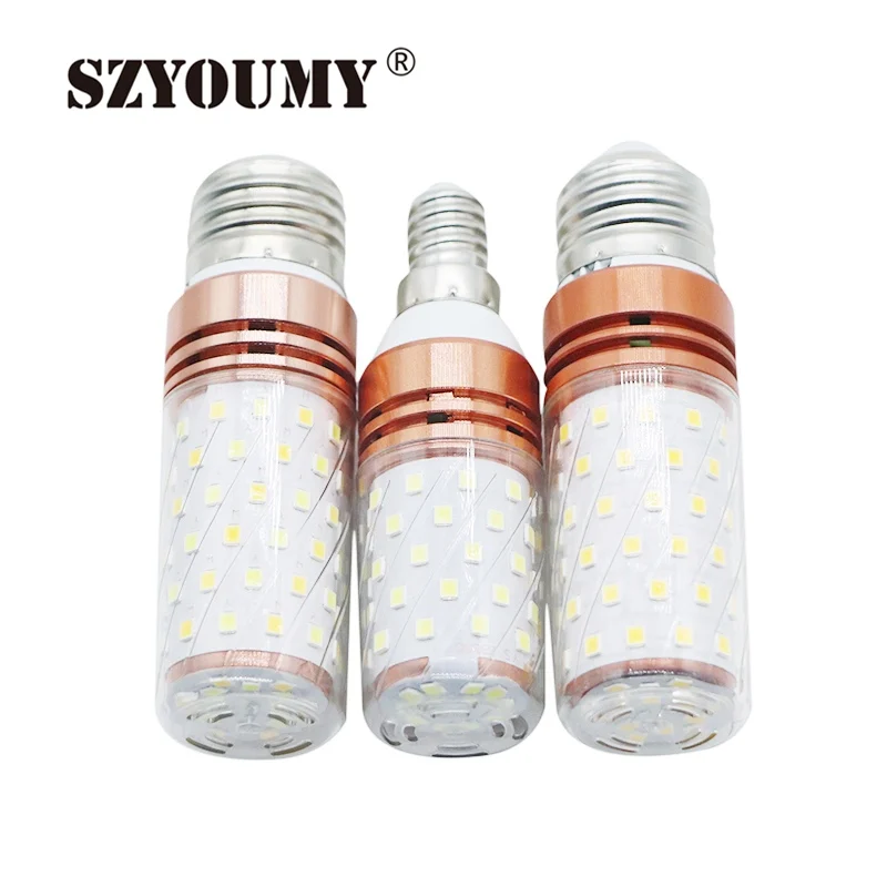 Светодиодная лампа кукуруза SZYOUMY E14 E27 12 Вт 16 SMD2835 СВЕТОДИОДНЫЙ 220 В 3 цвета
