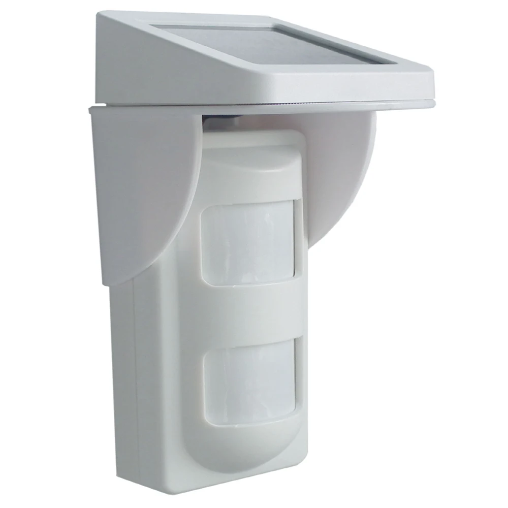 Беспроводной интеллектуальный 2 PIR датчик наружный детектор с солнечной энергией 433 МГц водонепроницаемый охранный Сигнализатор
