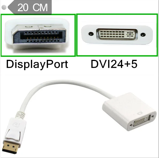 Кабель-переходник Displayport DP папа-DVI мама 0 2 м | Компьютеры и офис