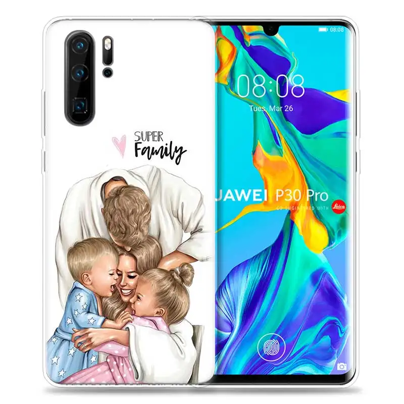 Чехол для huawei P30 P20 P10 P9 mate 10 20 Lite Pro, сумка для мобильного телефона P Smart Z Plus, мама и ребенок, папа P8 P30Pro P20lite