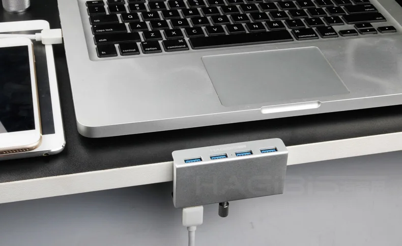 Сверхтонкий usb-хаб hagибис с 4 портами, высокоскоростной алюминиевый usb-хаб, usb-хаб, интерфейс питания для компьютера Macbook, usb-хаб