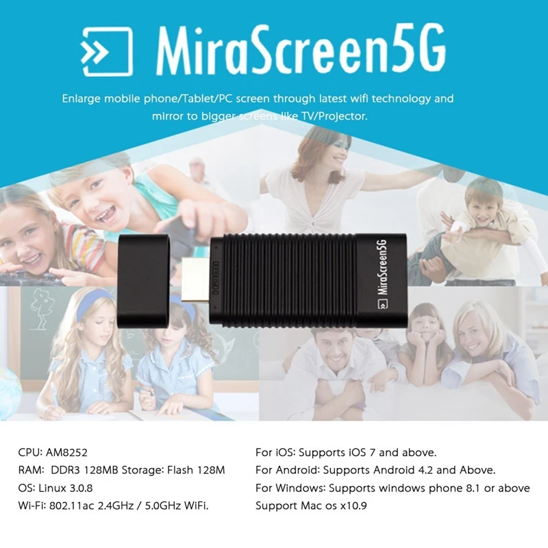 5G Wifi адаптер HDMI дисплей ключ HD ТВ-карта телефон к телевизору для iPhone 5 6 7 8 X XS MAX XR Xiaomi 9 huawei P30 samsung LG Android