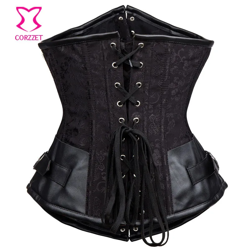 Черные кожаные корсеты и бюстье Corzzet в стиле стимпанк соблазнительные готические