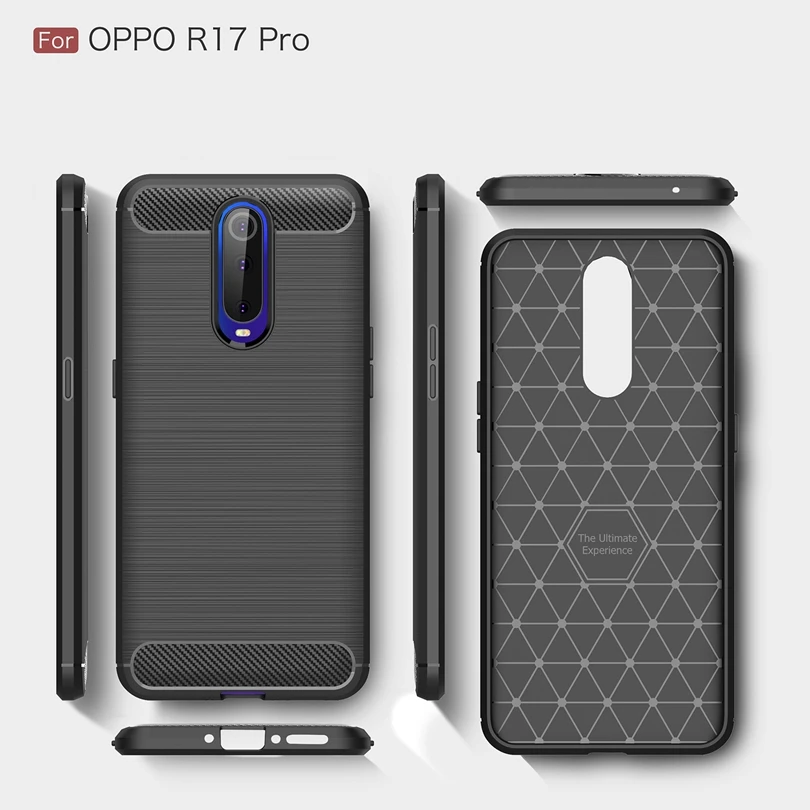Для OPPO R17 Pro / R17Pro 6 4 &quotчехол из углеродного волокна противоударный мягкий ТПУ
