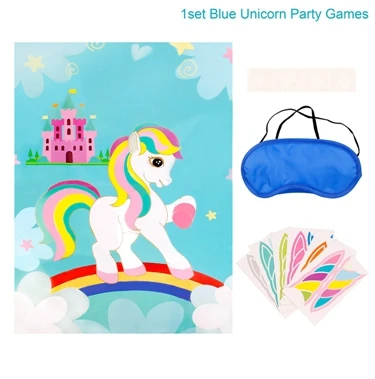 1PCS Unicorn Game B Набор воздушных шаров в виде единорога, 25 шт., товары для дня рождения, балоны, шары с днем рождения, Детские декорации вечеринок - Цвет: 1PCS Unicorn Game B