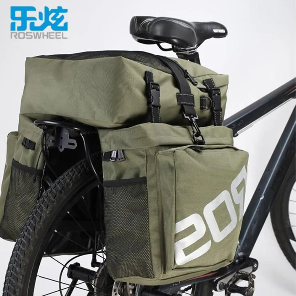 ROSWHEEL 37L прочная водонепроницаемая 3 в 1 велосипедная задняя Сумка для горного