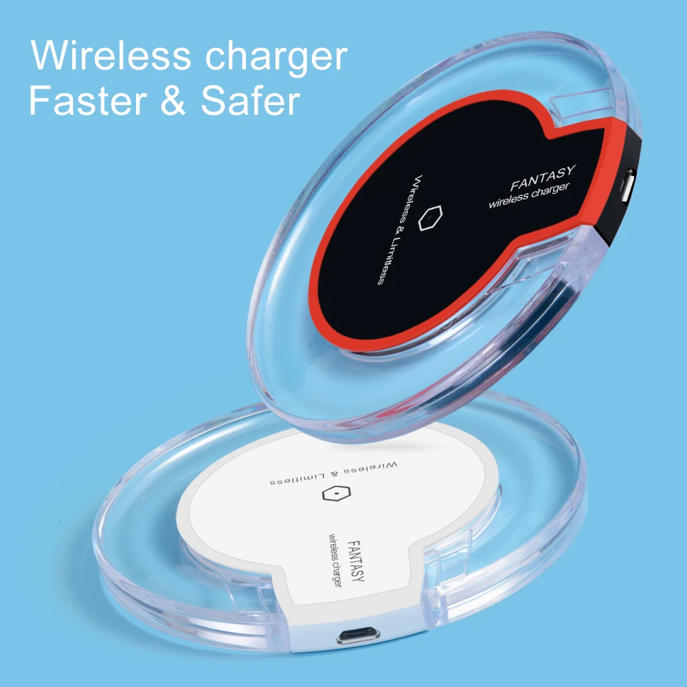olaf qi wireless charger receiver led fast charging for iphone xs max x 7 8 6s plus samsung huawei p20 pro lite wireless charger free global shipping