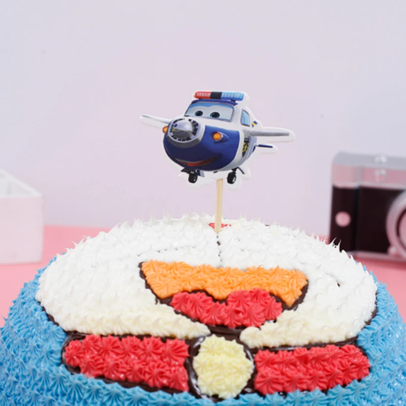 1 шт./упак. Baby Shower вечерние Happy топперы для торта на день рождения с рисунками героев из мультфильма «Супер Крылья», тема Дети сувениры кекс украшения флага события поставок