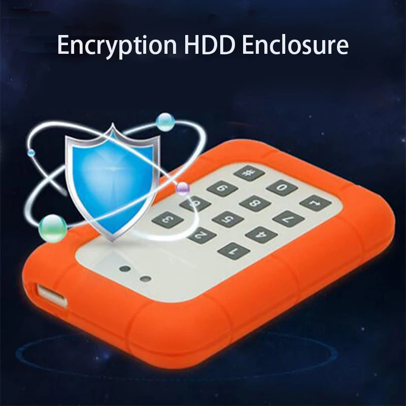 2.5 ''шифрования корпус HDD SATA USB 3.0 жесткий диск чехол клавиатура блокировки