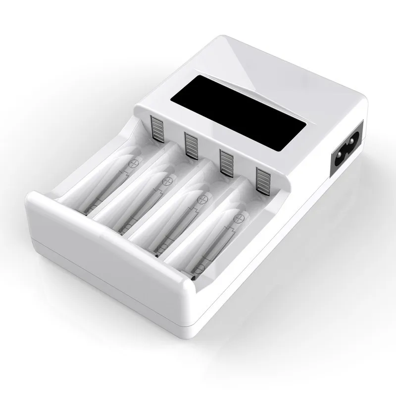 VerveGuud 4Slots LCD Display Smart Intelligent Battery Charger For aa/aaa AA/AAA NI-CD NiCd NI-MH NiMh Rechargeable Batteries |