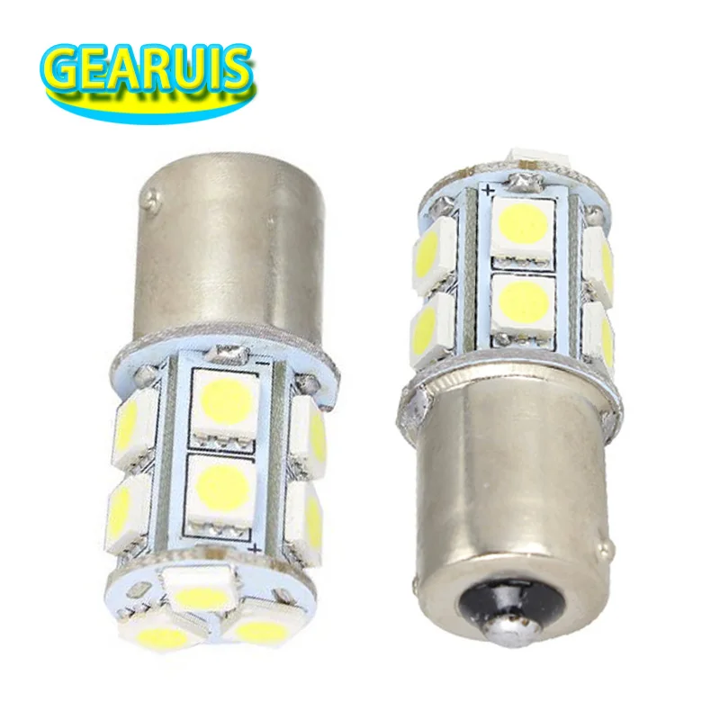 

10 шт. 24 В грузовик светодиодный 1156 BA15S P21W 13 SMD 5050 LED 1157 BAY15D задняя лампа стоп-сигналы указатели поворота белый 24 В