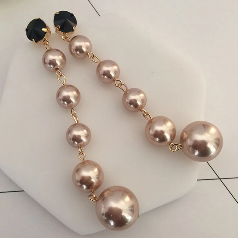 Gothletic жемчужные серьги золотого цвета Висячие романтические Серьги Goth