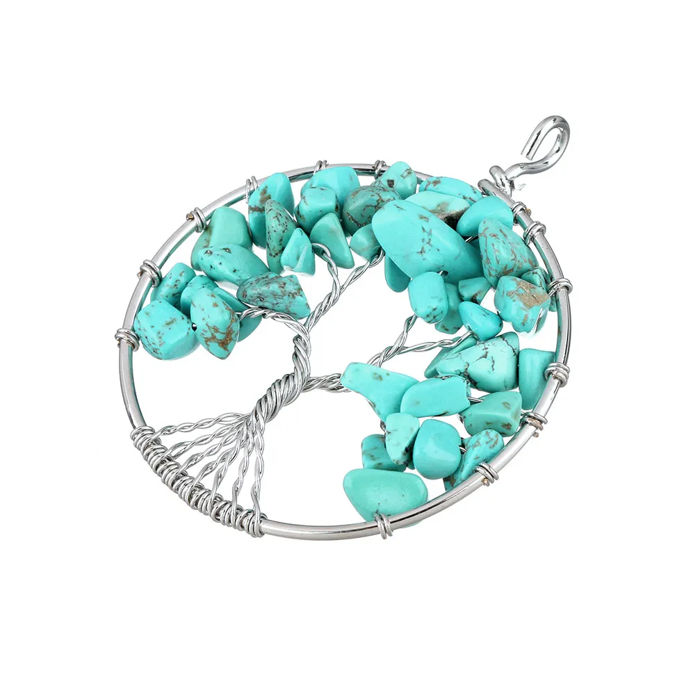 Женское ожерелье с подвеской в виде дерева жизни из натурального хрусталя |