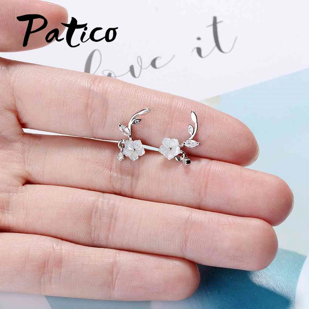 Женские серьги-гвоздики из серебра 925 пробы в Корейском стиле | Украшения и