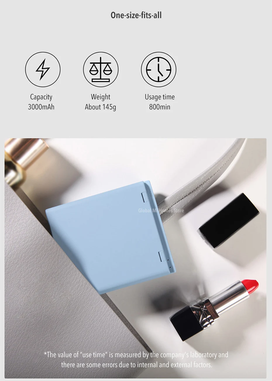 Xiaomi Mijia VH портативный внешний аккумулятор и светодиодный зеркало для макияжа для наружного макияжа Регулируемый двойной Лупа светодиодный Зеркало для влюбленных подарок 34
