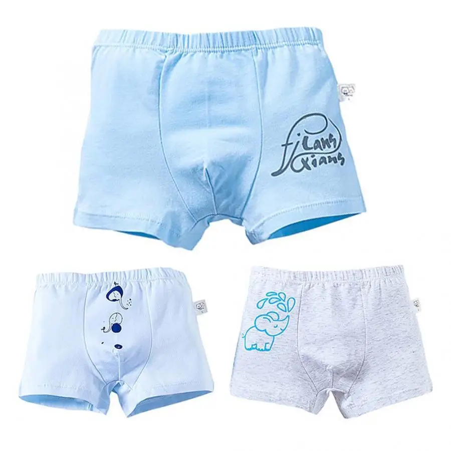 3 шт. мягкий образец мультяшного принта для маленьких мальчиков нижнее белье