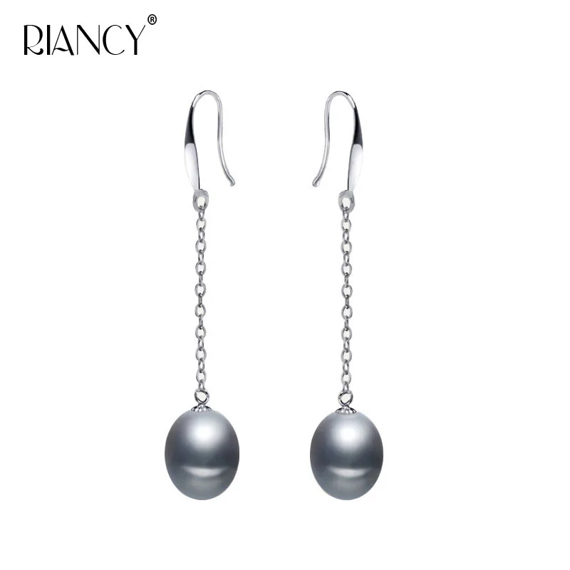 Classical Elegant Women long Earrings Freshwater Pearl 925 sterling silver Wedding Bridal Jewelry with Gift Box | Украшения и
