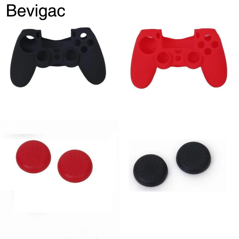 Силиконовый защитный контроллер Bevigac 2 шт. геймпад джойстик чехол 4 аналоговые