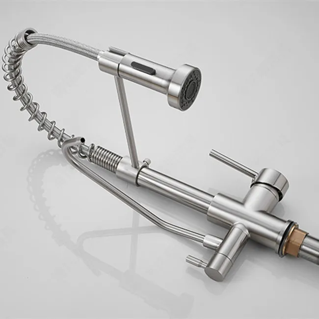 Senducs матовый выдвижной фильтр кухонный кран Твердый латунный для раковины