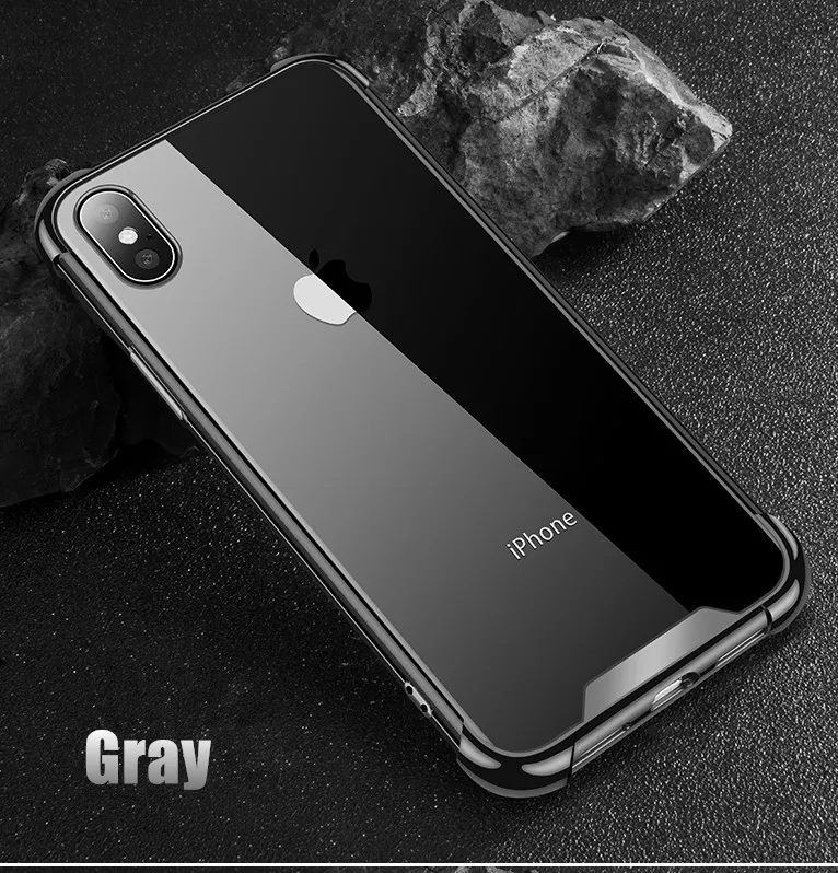 Противоударный прозрачный защитный чехол для iPhone X, чехол из ТПУ и твердого пластика, чехол для задней панели для iPhone 6S 6 7 8 Plus 5 5S 11 xs, чехол для MAX XR