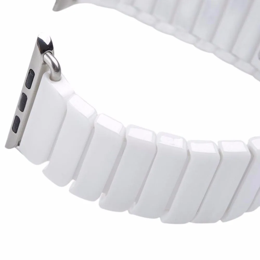 Керамический ремешок для часов Apple Watch 38/42 мм серия 1 2 3 браслет с пряжкой-бабочкой