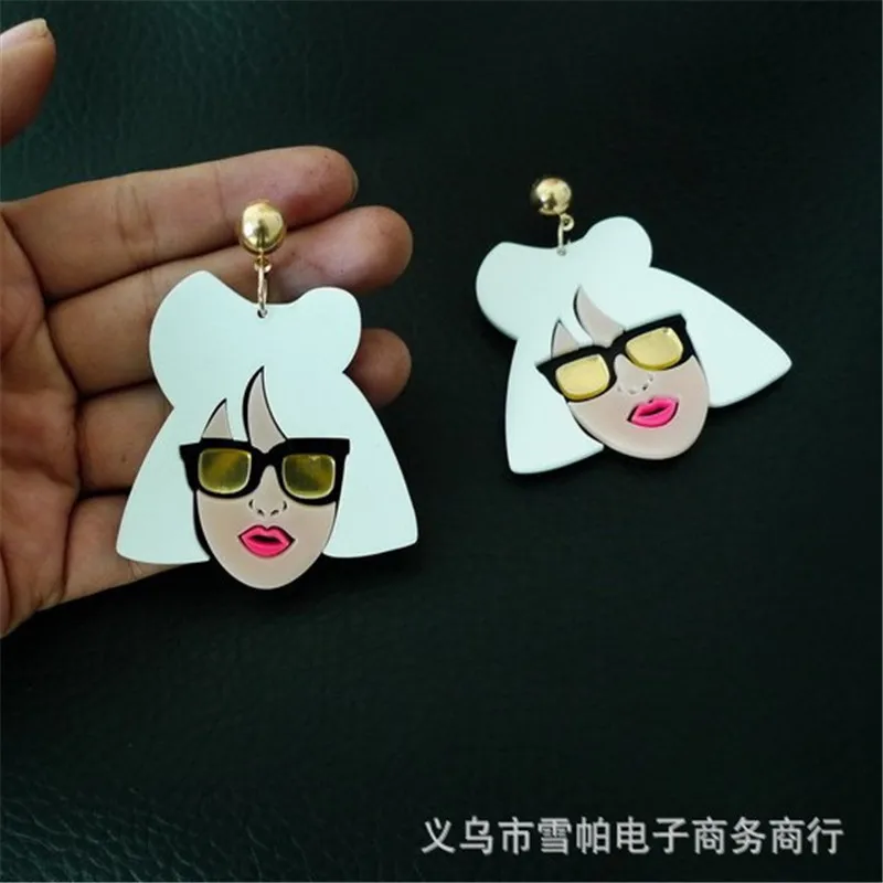 Модные ювелирные украшения большие акриловые серьги капли модные женские