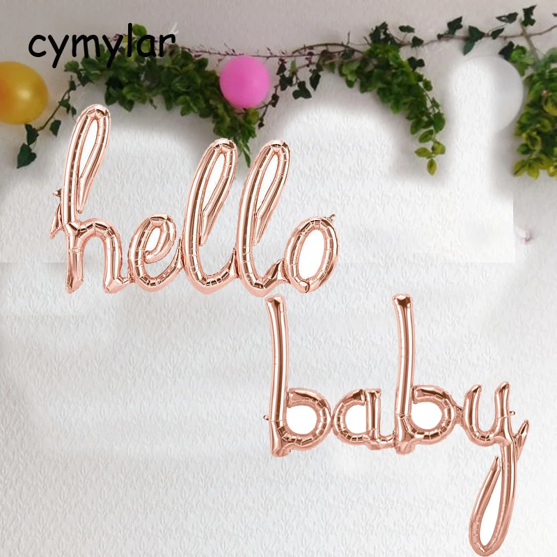 Hello 30 40 50 розовое золото скрипт фольги воздушный шар Hello Baby 30 воздушный шар номера 30th декор для вечеринки в честь Дня Рождения пол раскрывает детский душ