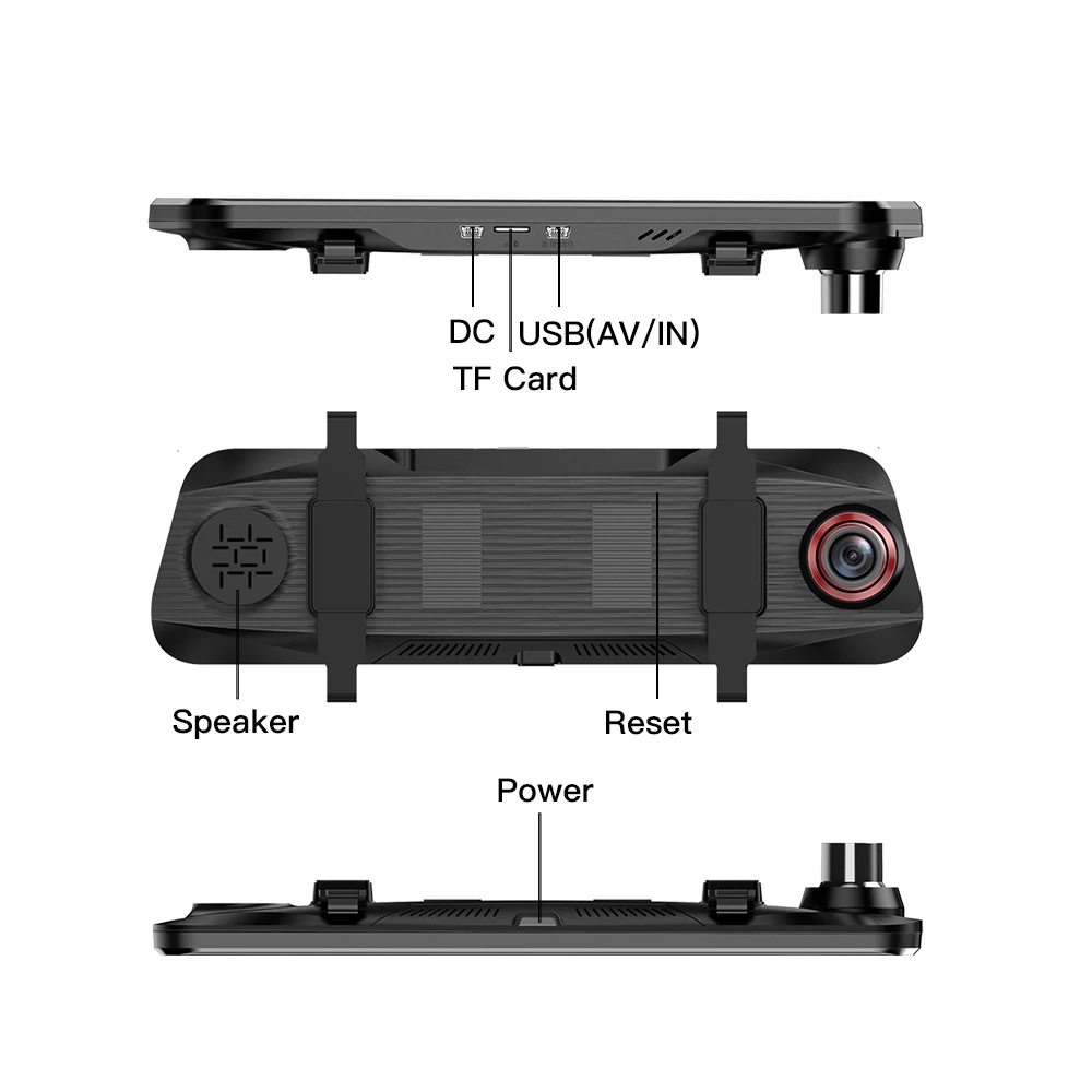 Anytek T11 + 1080P Автомобильная камера DVR DVRS FHD Dash Cam водительский рекордер ADAS Duel объектив